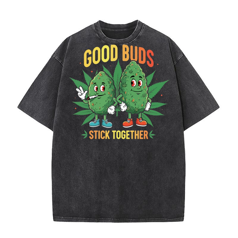 Good buds stick together Washed T-Shirt