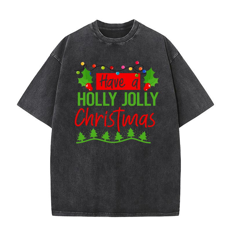 Have a Holly Jolly Christmas Washed T-Shirt