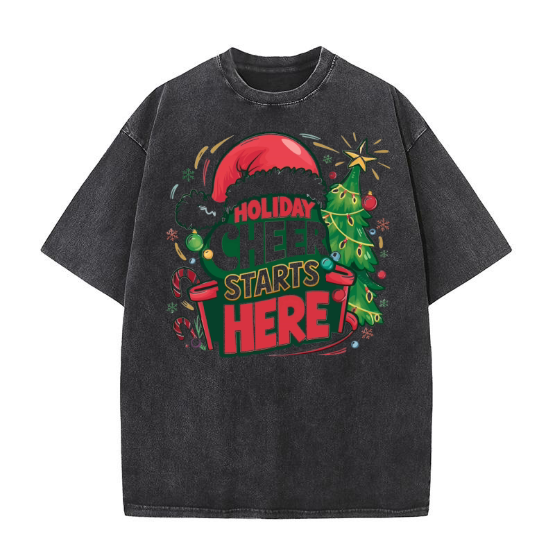 Holiday cheer starts here 2 Washed T-Shirt