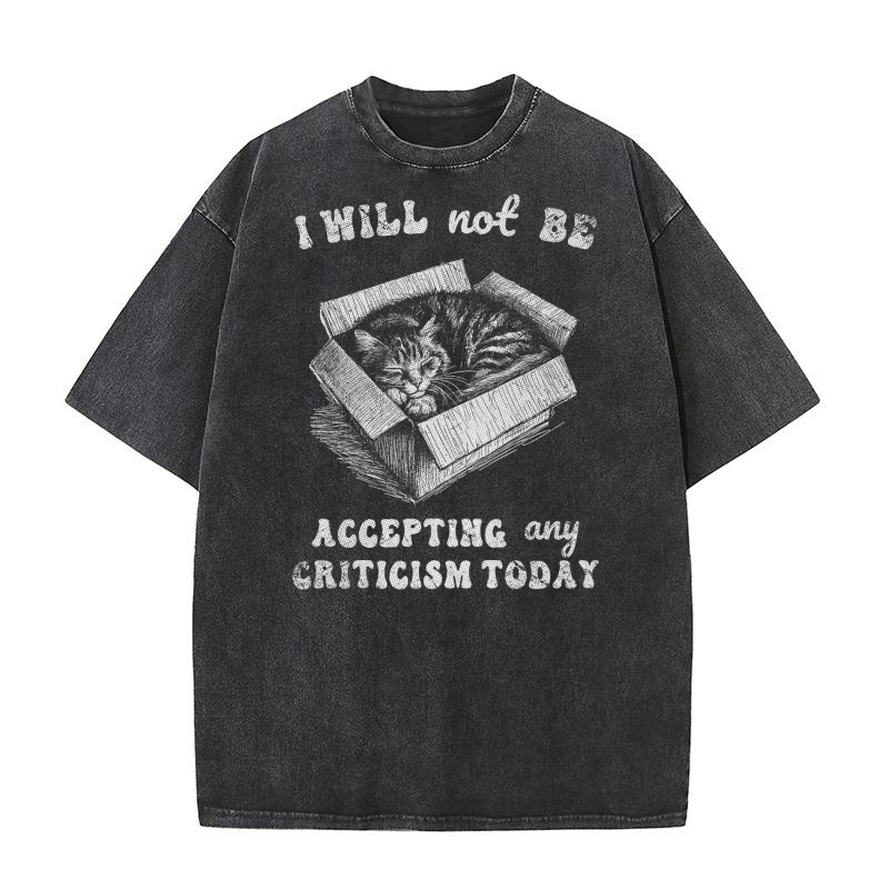 Lazy Cat In the Box D White GR Washed T-Shirt