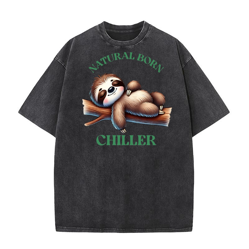 Natural Born Chiller Sloth Washed T-Shirt