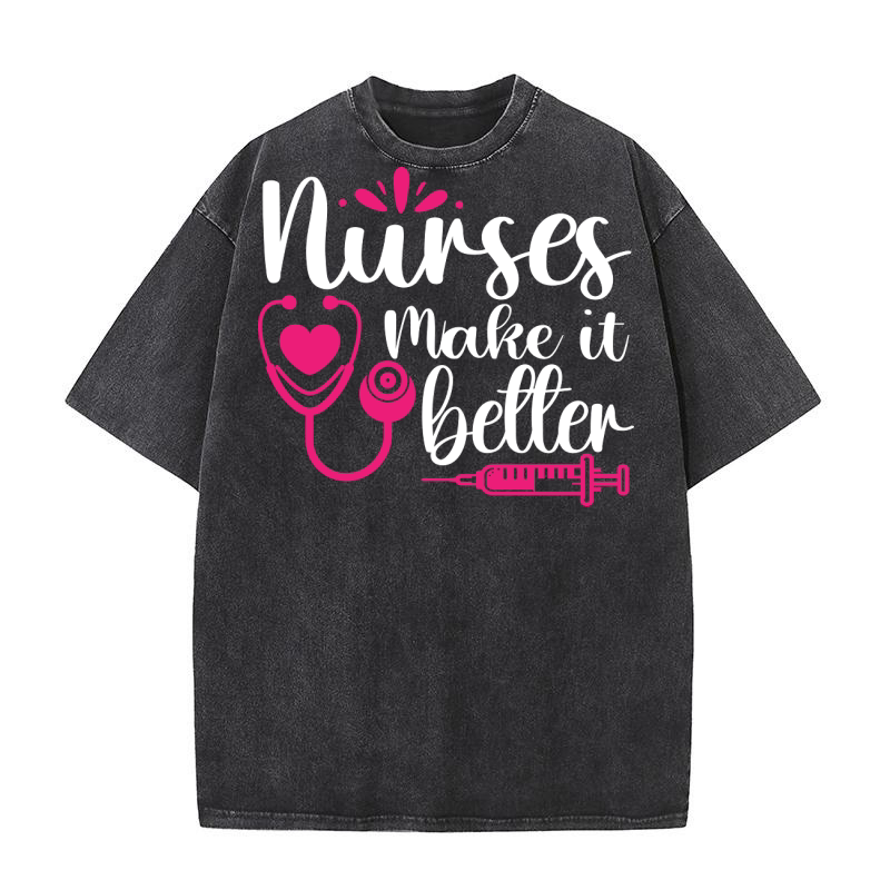 NURSE ES make it BETTER 02 Washed T-Shirt
