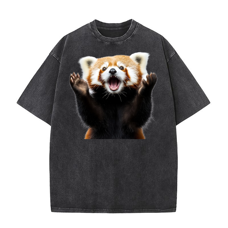 Red Panda (2) Washed T-Shirt