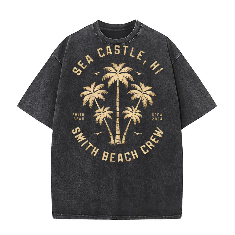 Sea Castle Hi Smith Beach Crew Washed T-Shirt