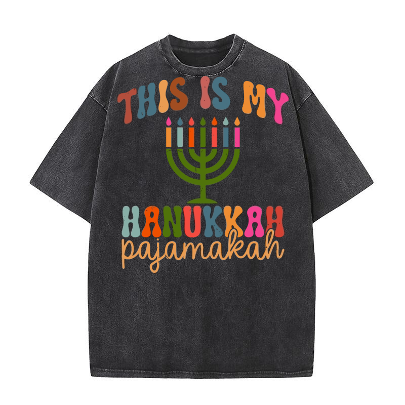 This is my hanukkah pajamakah Washed T-Shirt
