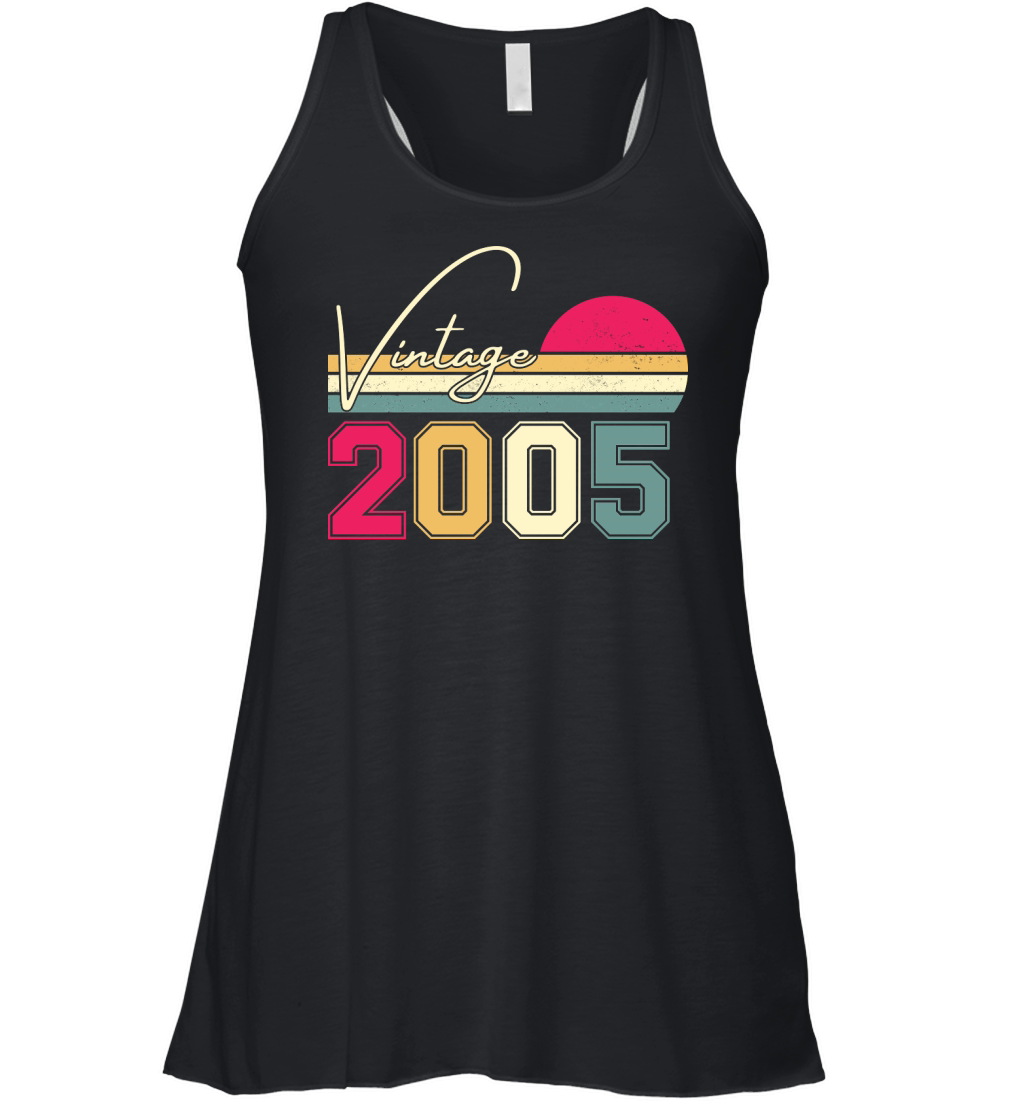 Birthday  Vintage Classic Born In 2005 Women's Flowy Tank Top