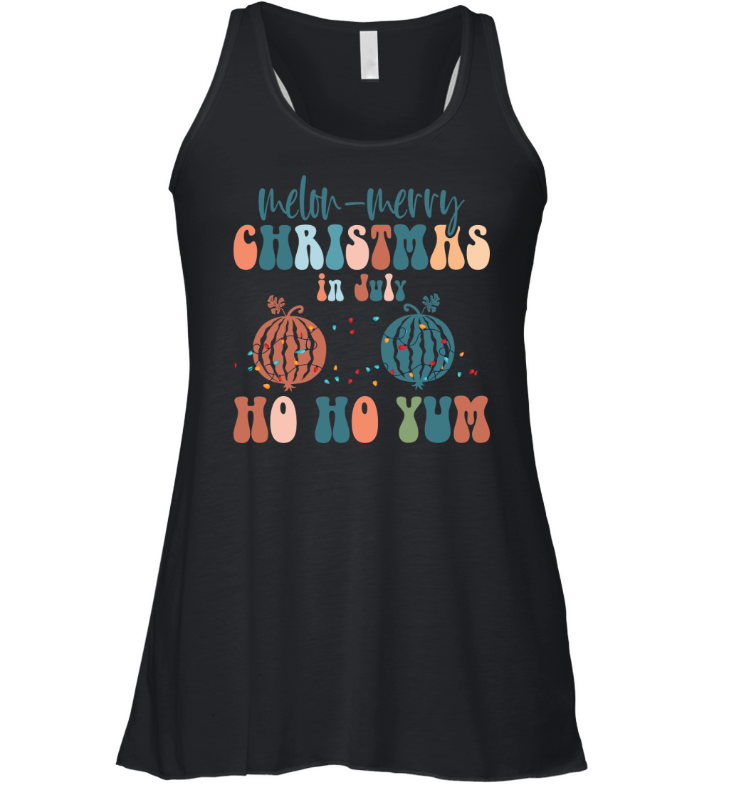 melon merry Christmas in July ho ho yum Women's Flowy Tank Top