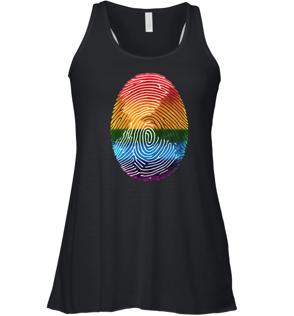 Rainbow Fingerprint Pride Art Women's Flowy Tank Top