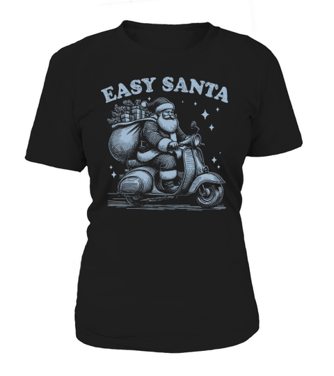 Easy Santa Riding Scooter D Grey Women's T-Shirt