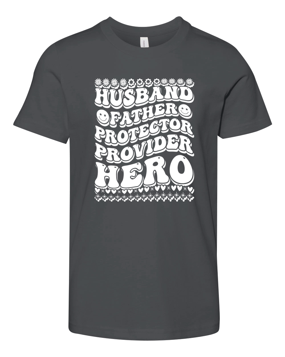 Husband Father Protector provider hero 04 Youth Unisex Jersey Tee