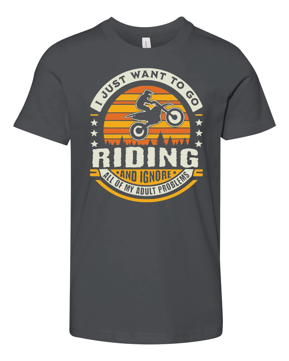 i jist want to go riding and ignore all of my adult problems Youth Unisex Jersey Tee