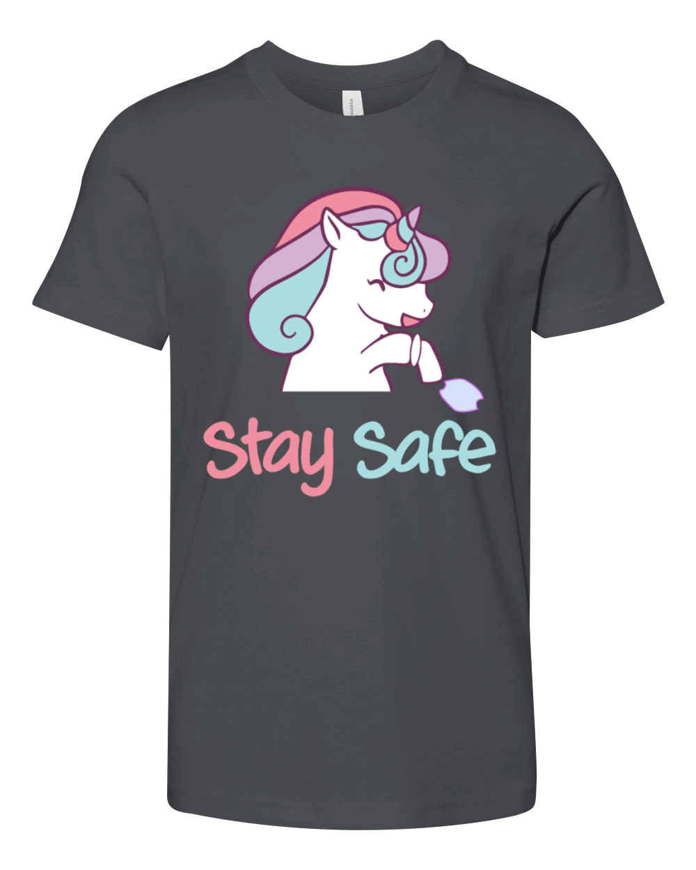 unicorn stay safe Youth Unisex Jersey Tee