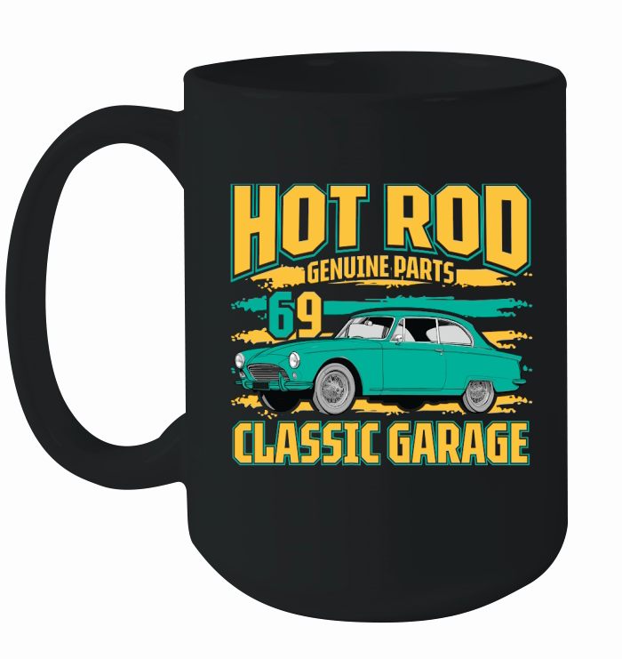 Hot Rod Genuine Parts 69 classic garage Vintage Car Ceramic Mug