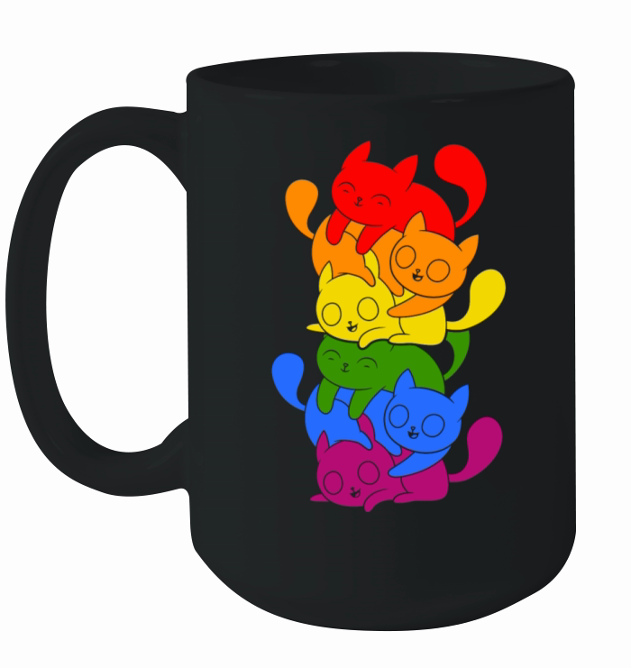LGBT Color Cat Lesbian Gay LGBTQ Pride Transgender Ceramic Mug