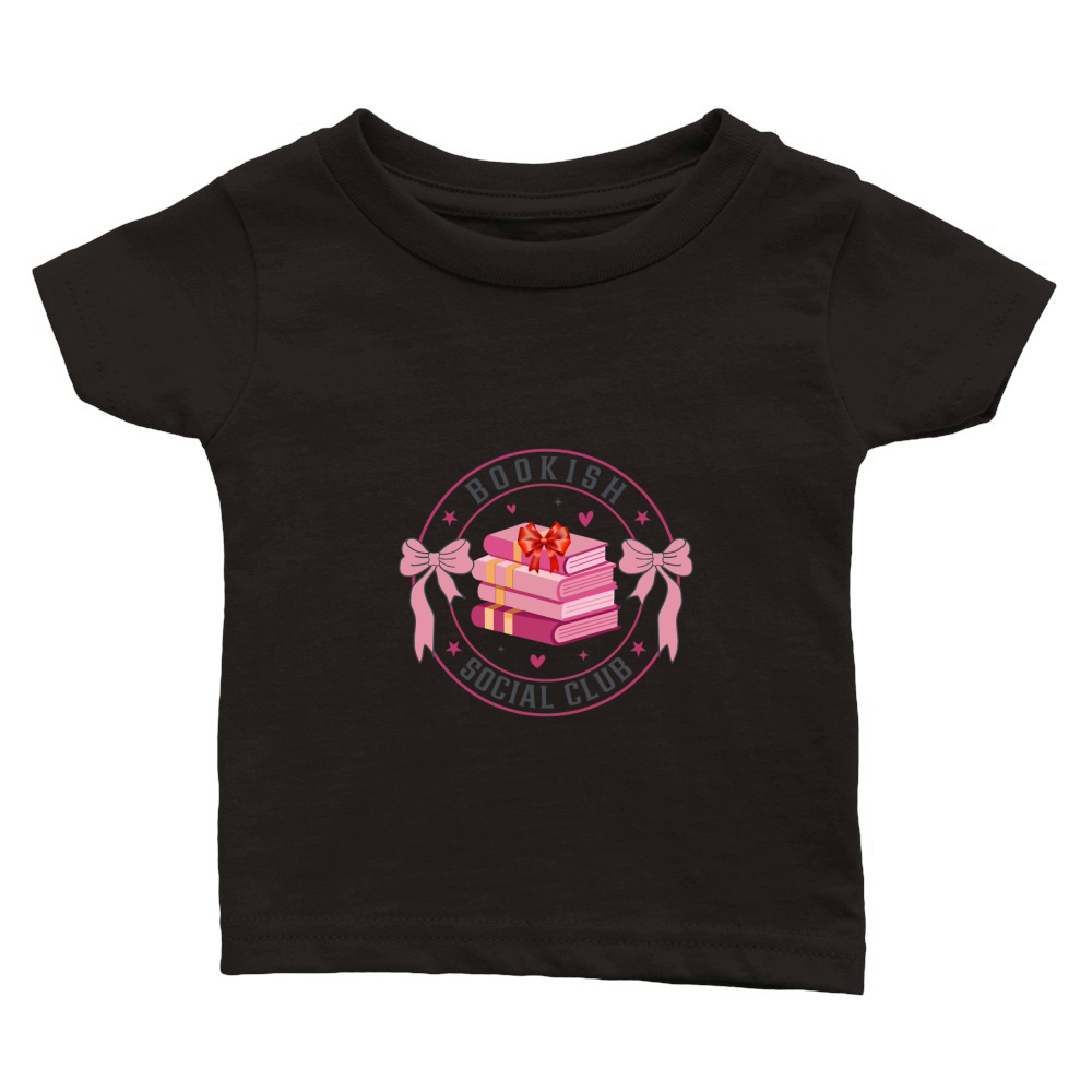 Bookish Social Club, Book Coquette Bow Classic Baby Crewneck T-shirt