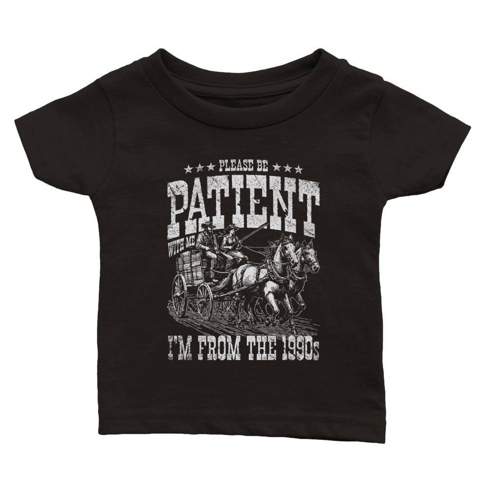 Im From The 1900s Cowboy Western D White GR Classic Baby Crewneck T-shirt