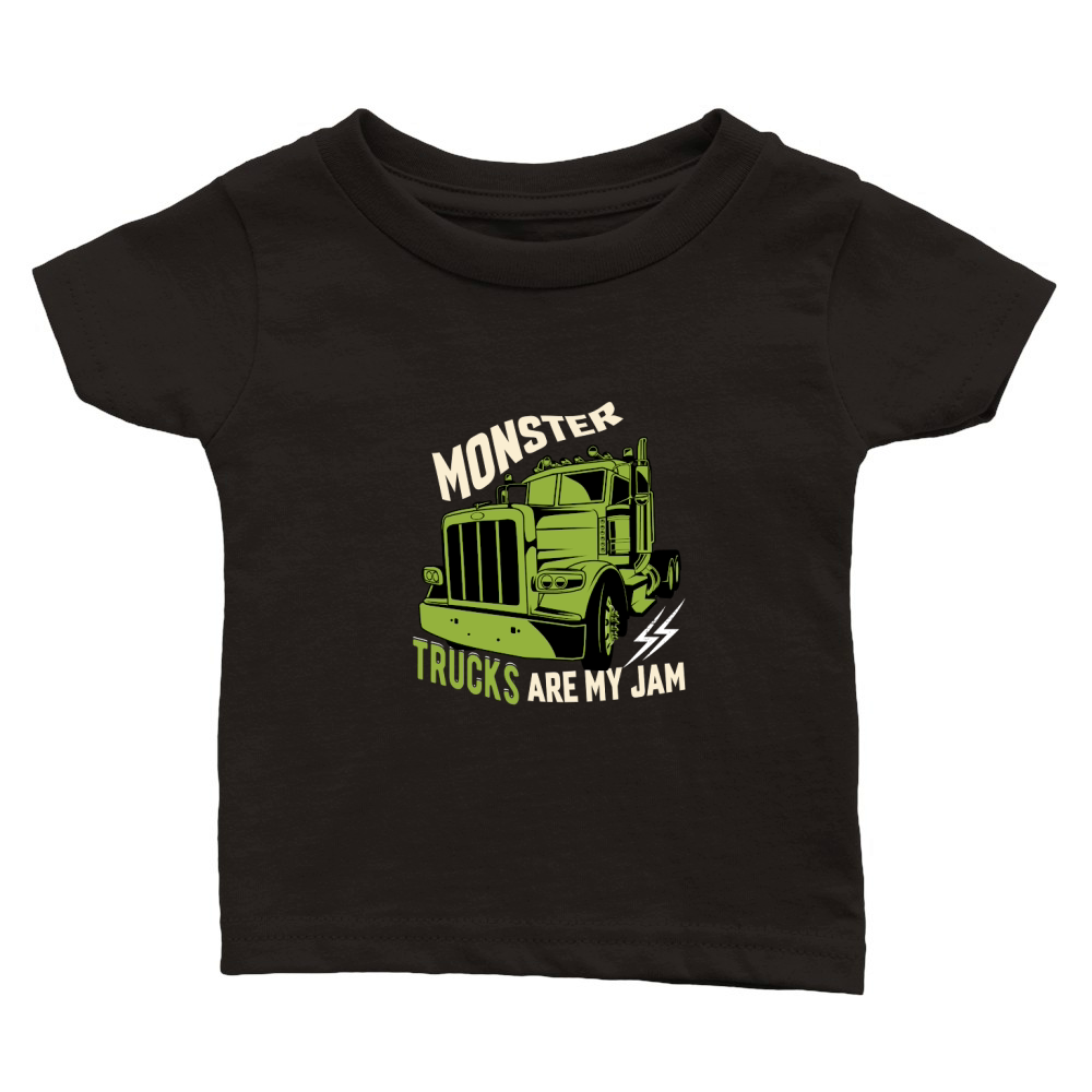 Monster trucks are my jam Classic Baby Crewneck T-shirt