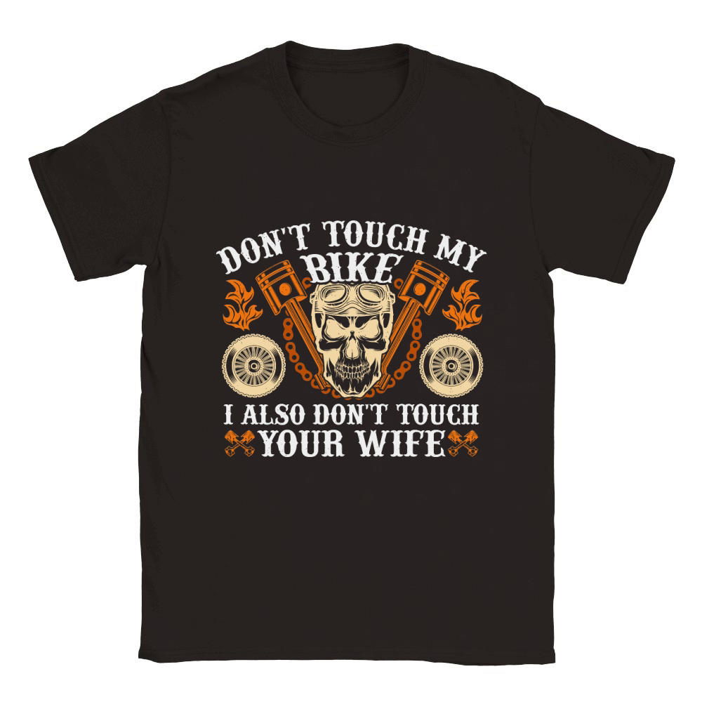 Dont Touch My Bike Motorcycle Classic Kids Crewneck T-shirt