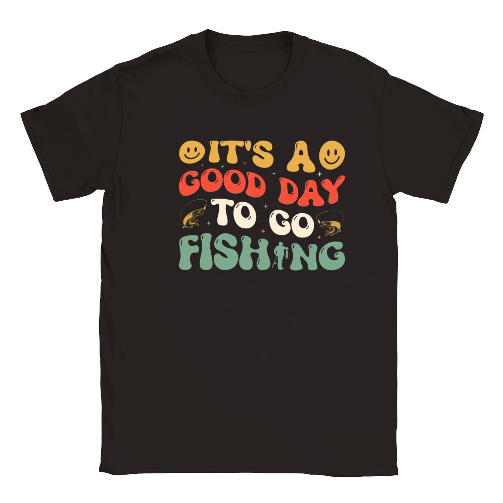 Its A Good Day To Go Fishing T Shirt Design (1) Classic Kids Crewneck T-shirt