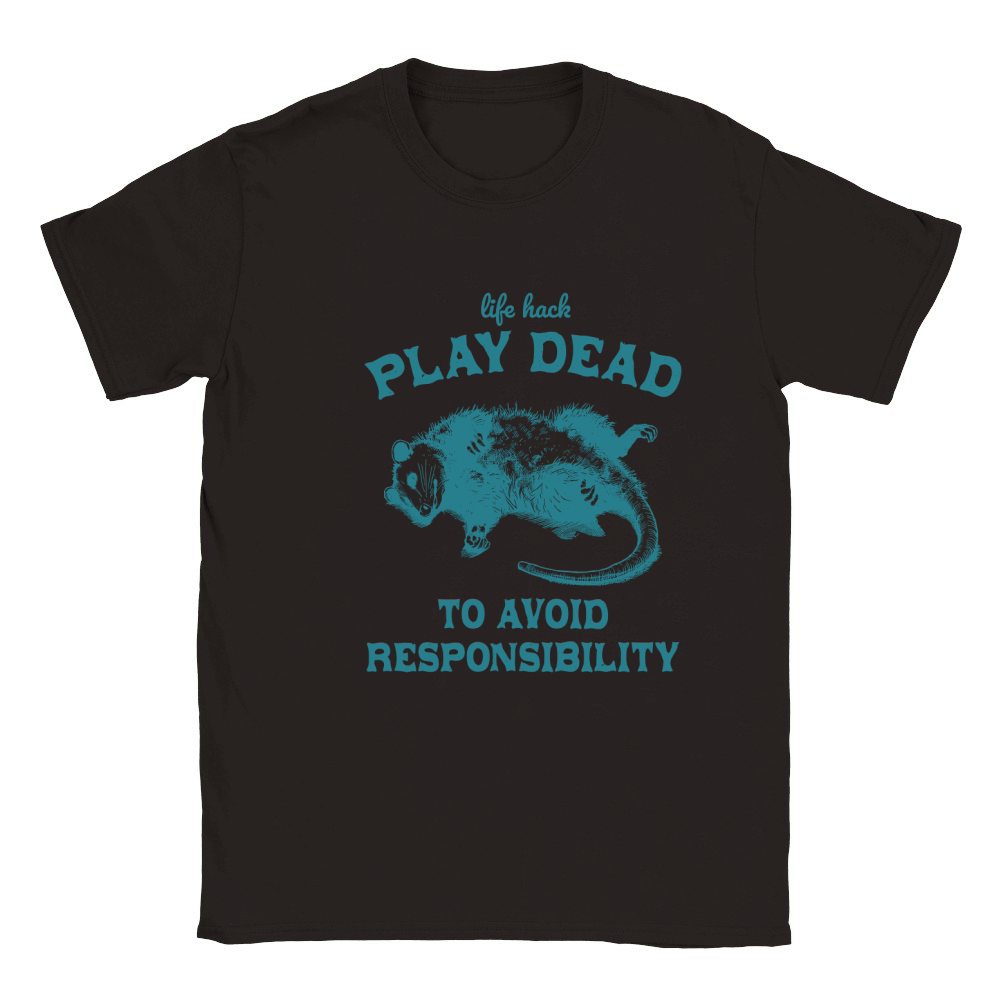 Life hack Play Dead To Avoid L Green Classic Kids Crewneck T-shirt