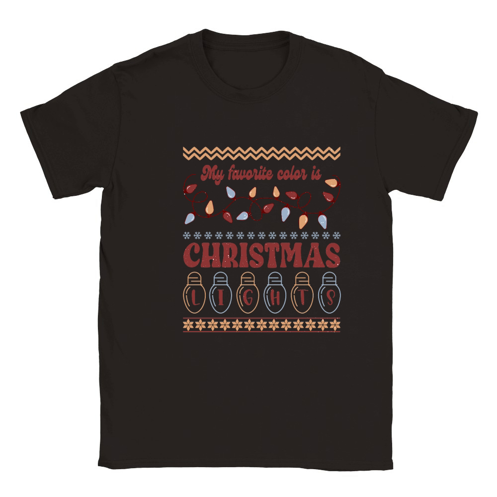 My favorite color is christmas lights ugly Classic Kids Crewneck T-shirt