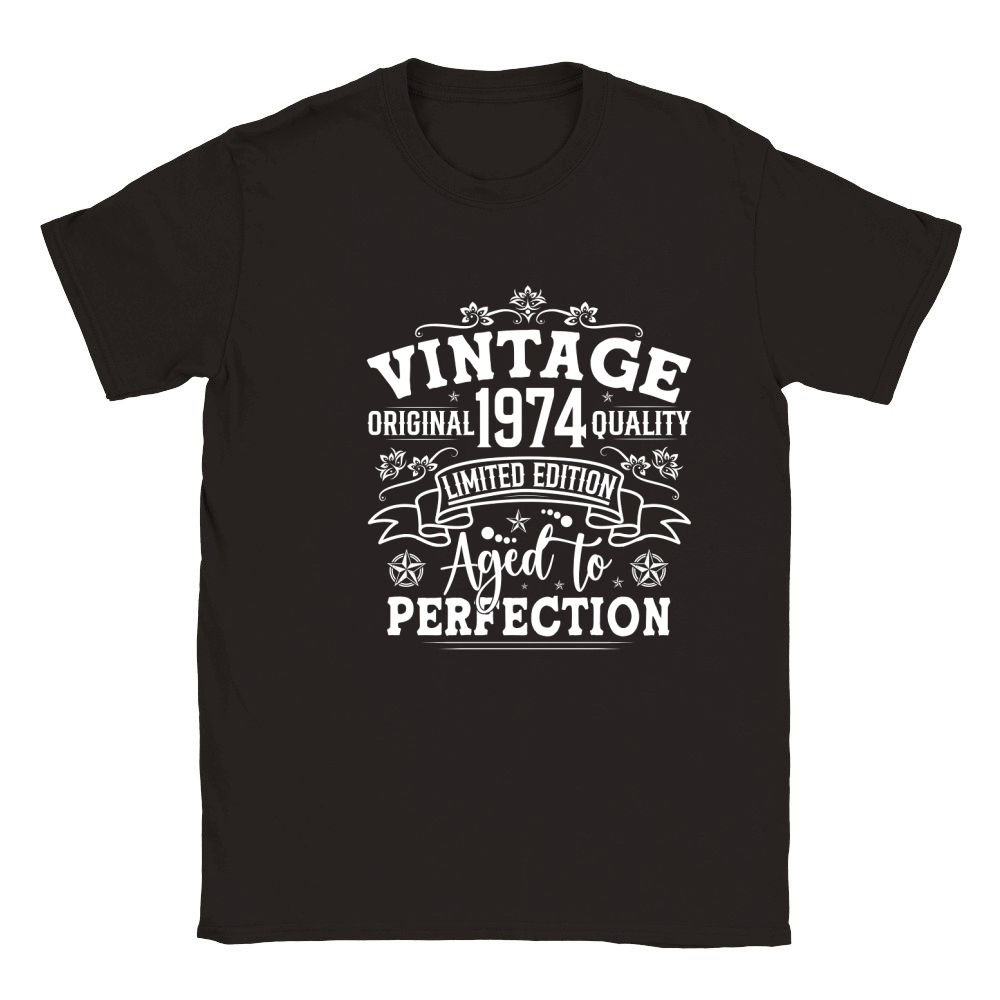 Vintage Birthday TShirt Design Bundle 1974 Classic Kids Crewneck T-shirt