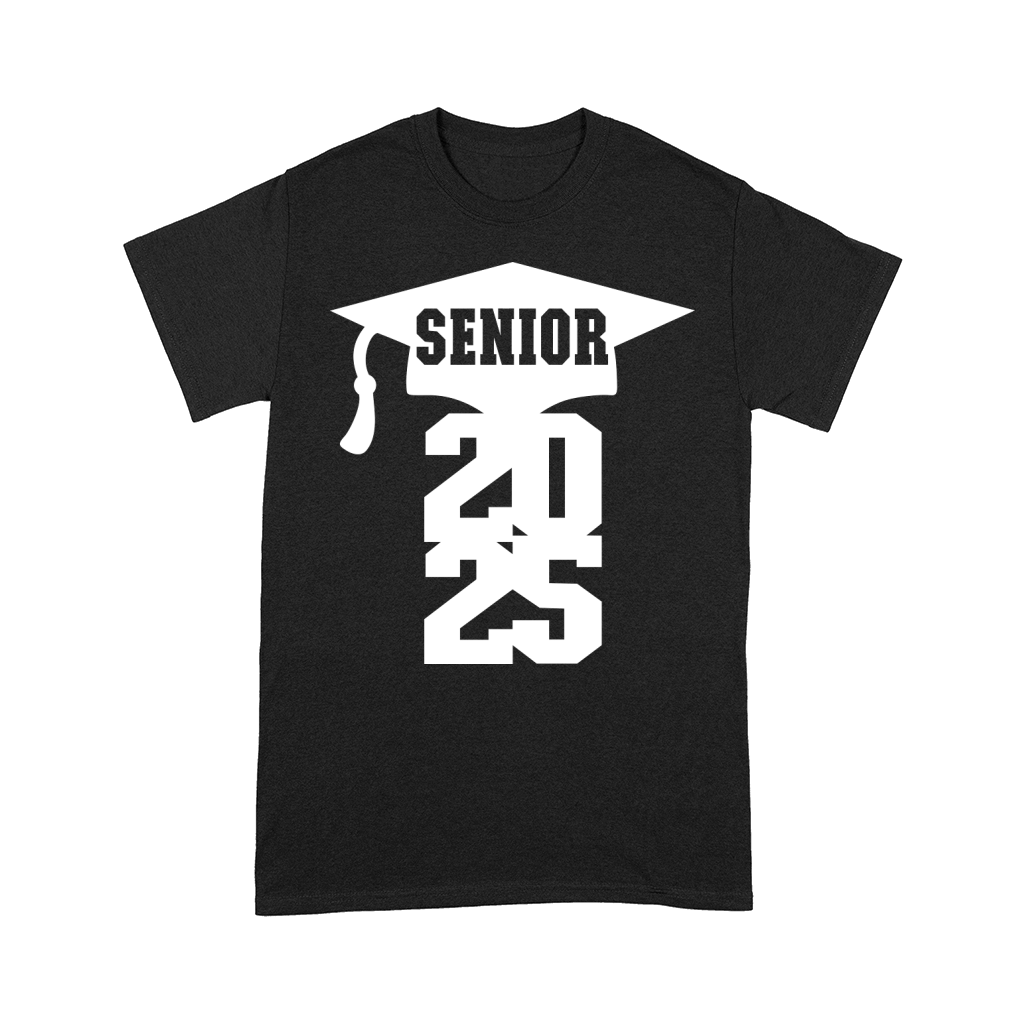 Senior 2025 with cap vertical white Comfort T-shirt