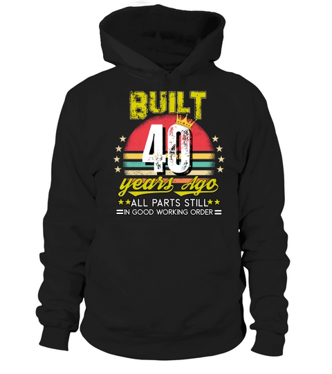 Vintage Birthday 40 Hoodie Unisex