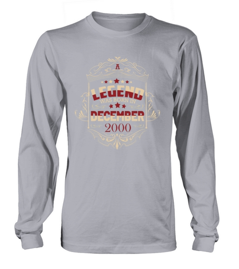 Birthday December 2000 Long sleeved Unisex
