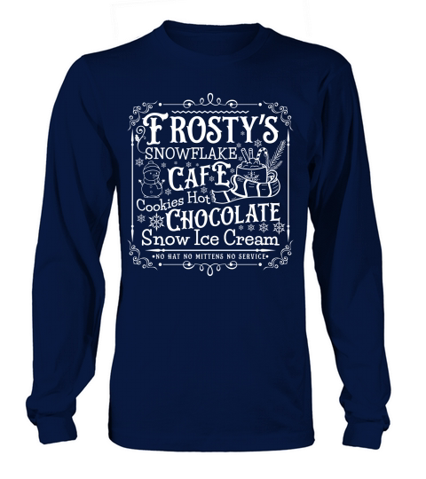 frostys Snowflake Cafe cookies Vintage Christmas  white300 Long sleeved Unisex