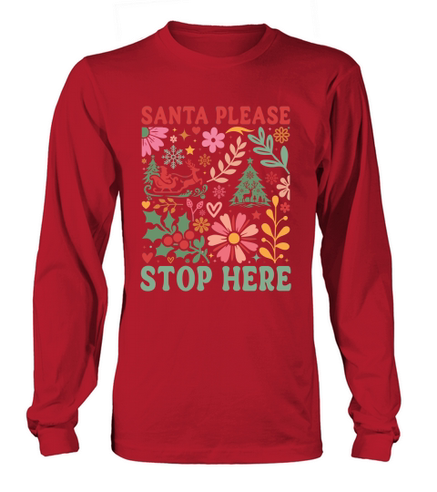Holly Jolly  Boho Flowers  (3) Long sleeved Unisex