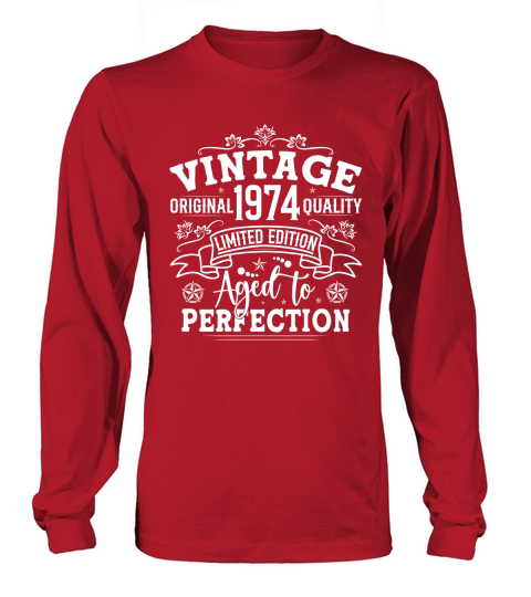 Vintage Birthday TShirt Design Bundle 1974 Long sleeved Unisex