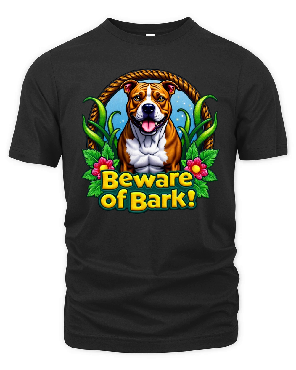 Beware of Bark Dog Organic Unisex T-shirt