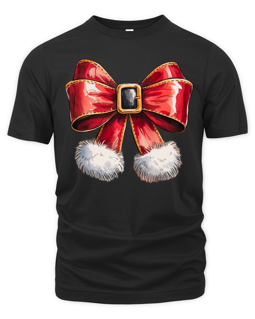 Christmas Coquette bow Red 5 Organic Unisex T-shirt