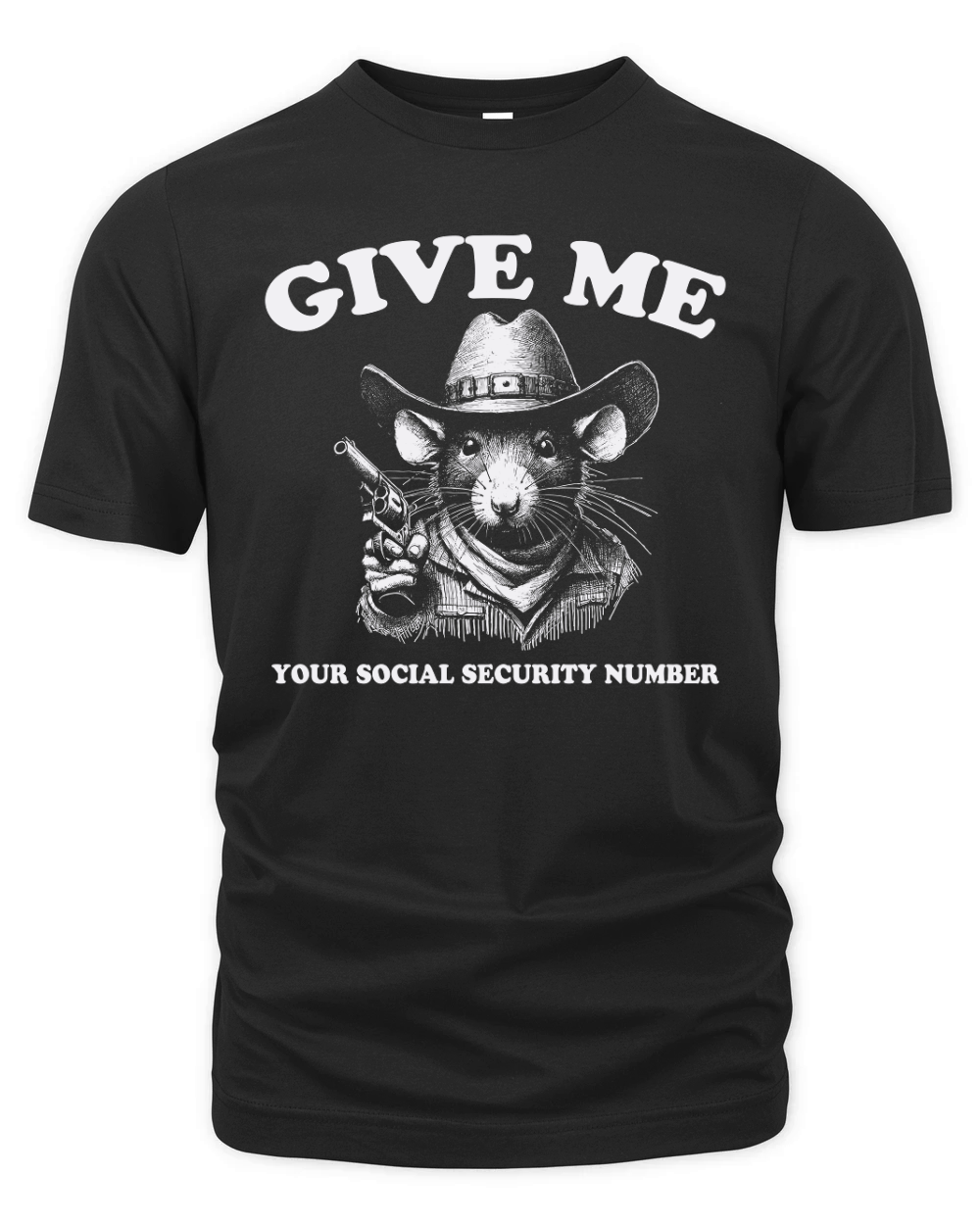 Rat Cowboy D White Organic Unisex T-shirt