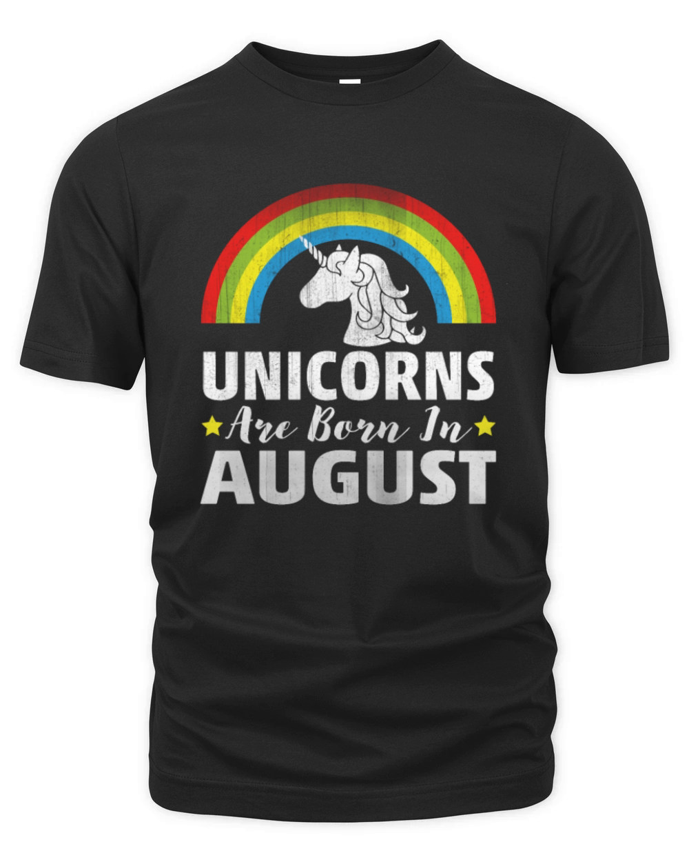 Unicorns Are Born In August Organic Unisex T-shirt