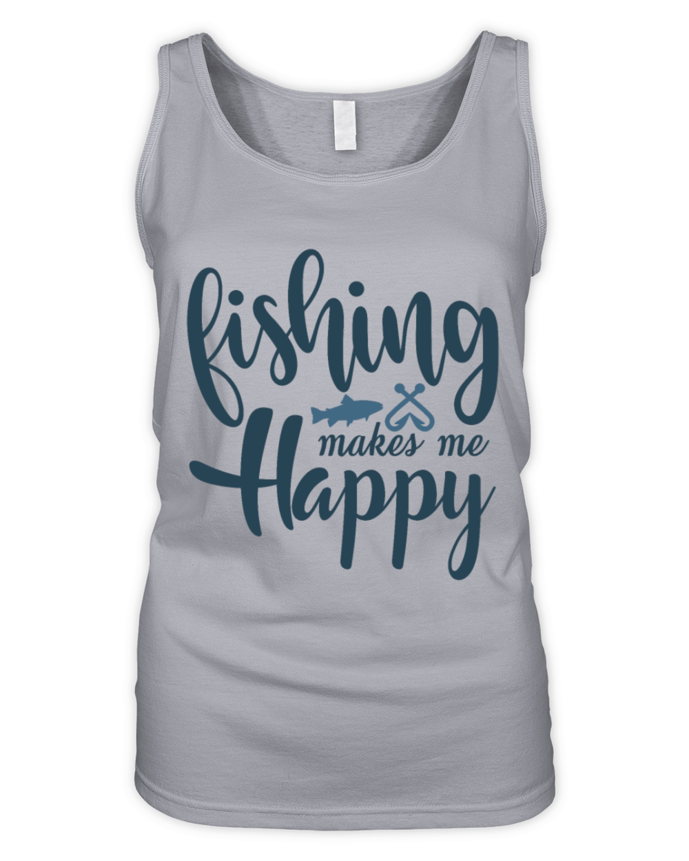 Anglers fish for a fish on the lake Organic Women's Tank Top