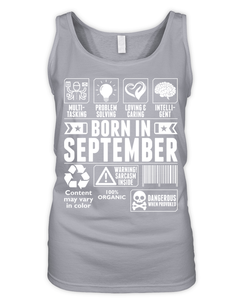 Born In September Tshirt Organic Women's Tank Top