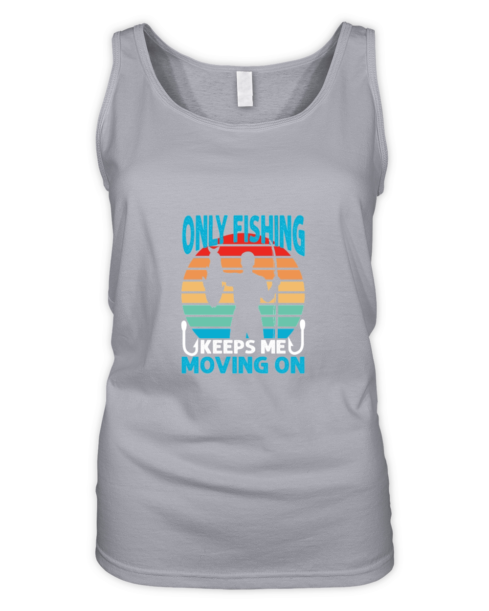 Only Fishing Keeps Me Moving On Organic Women's Tank Top
