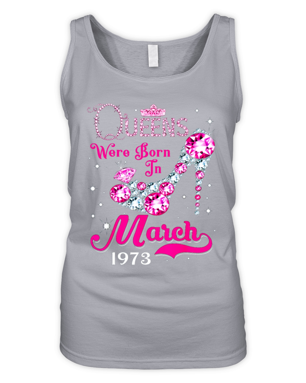 Queens are born in March 1973 46th Birthday Organic Women's Tank Top