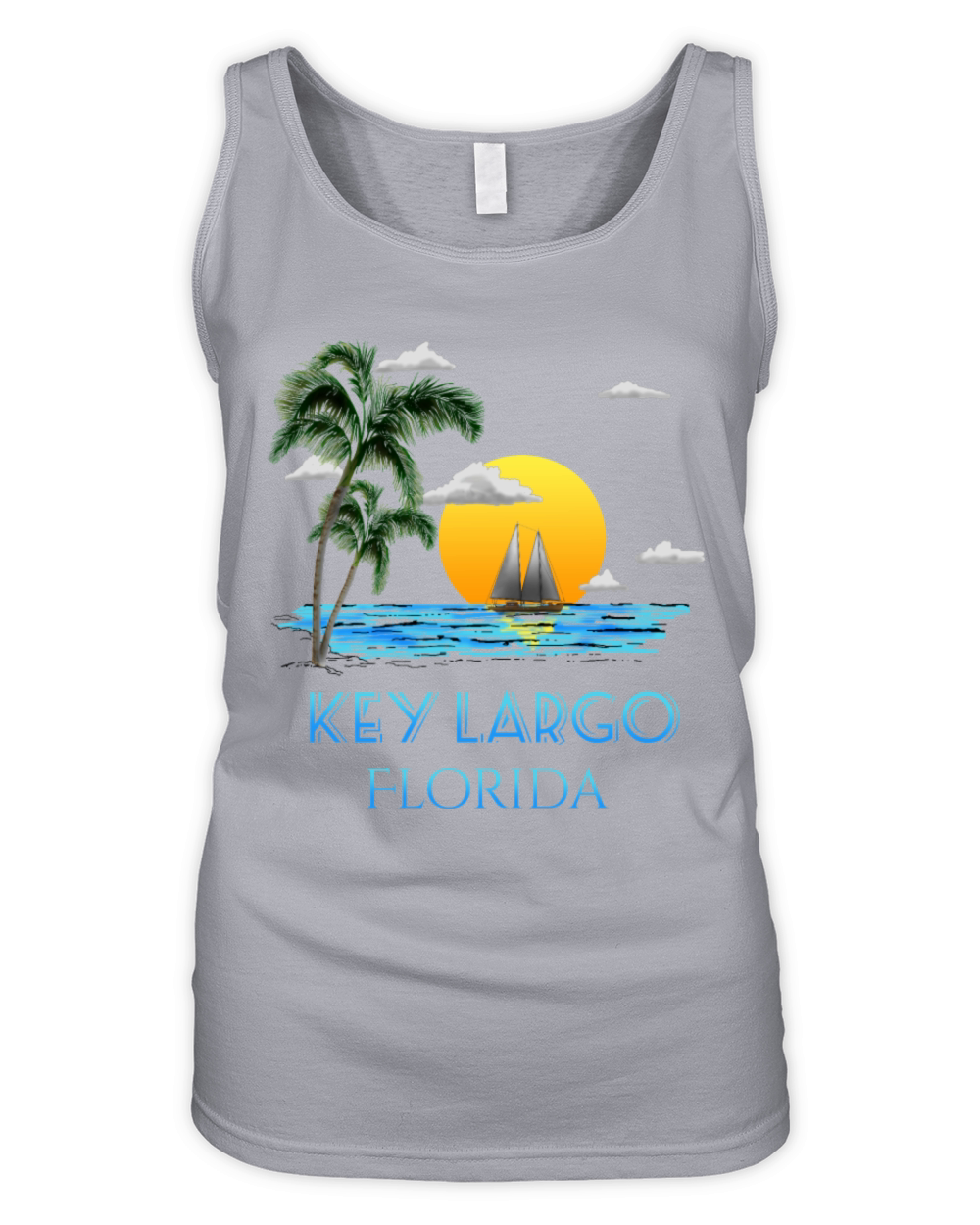 Sailing Key Largo Florida Keys Organic Women's Tank Top