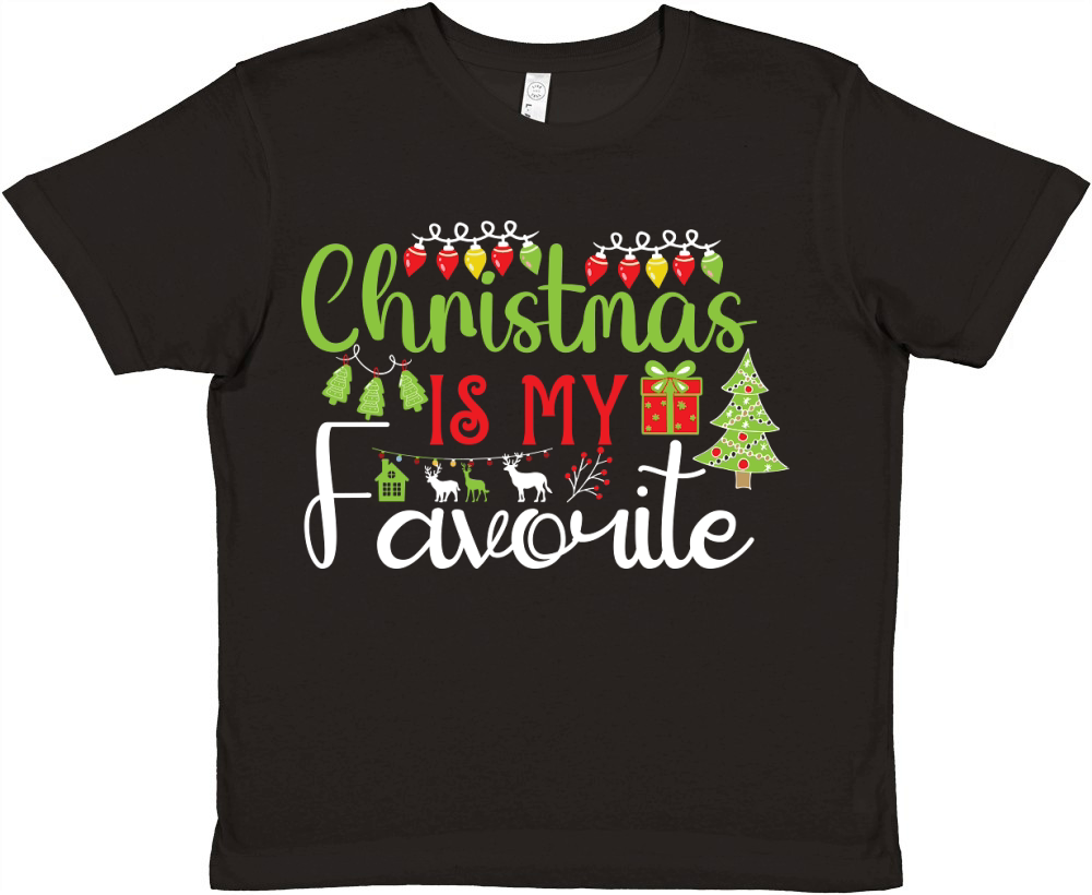 Christmas is My Favorite 8 Premium Kids Crewneck T-shirt