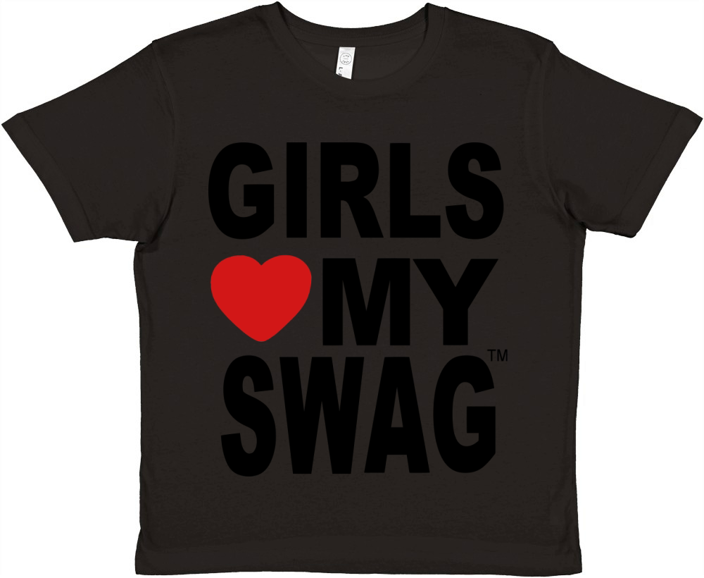GIRLS LOVE MY SWAG Premium Kids Crewneck T-shirt