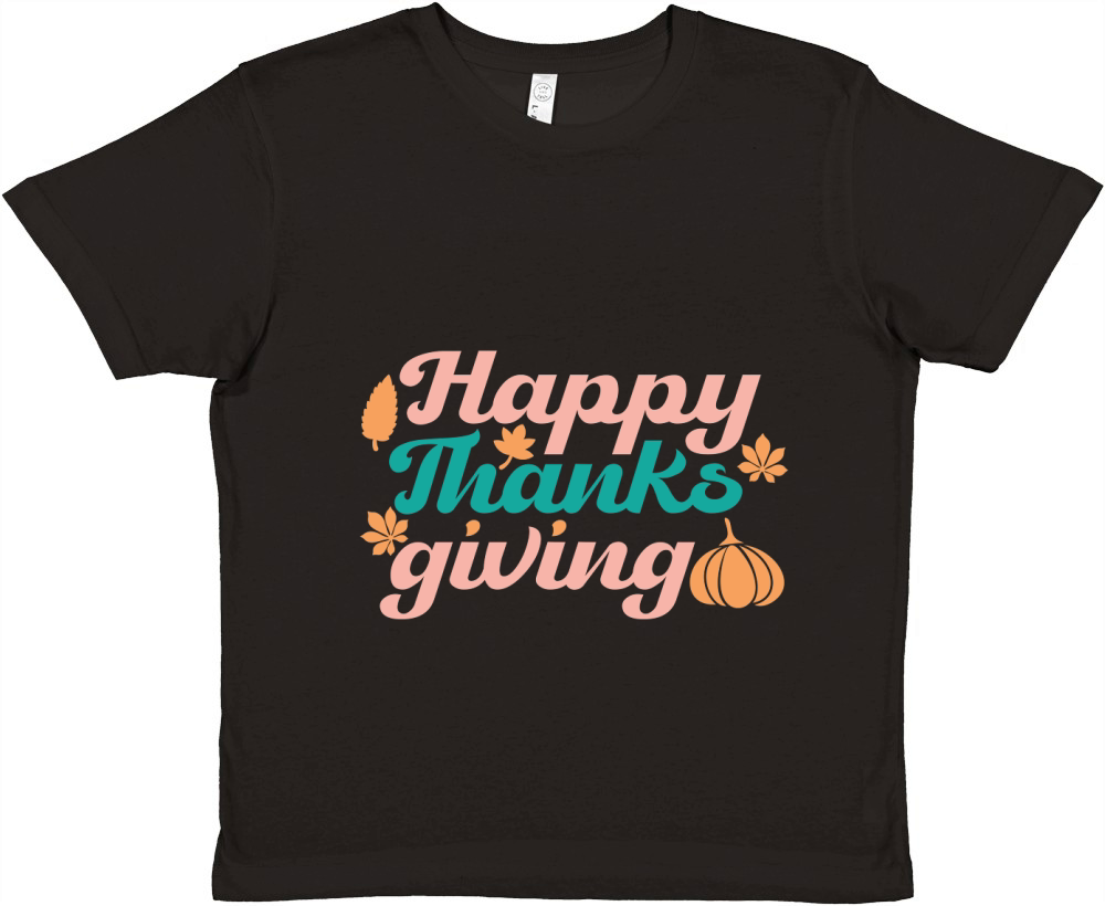 Happy Thanks Giving   Colorful Premium Kids Crewneck T-shirt