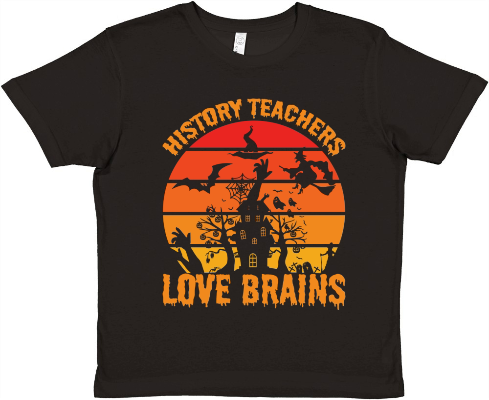 History Teachers Love Brains 1 Premium Kids Crewneck T-shirt