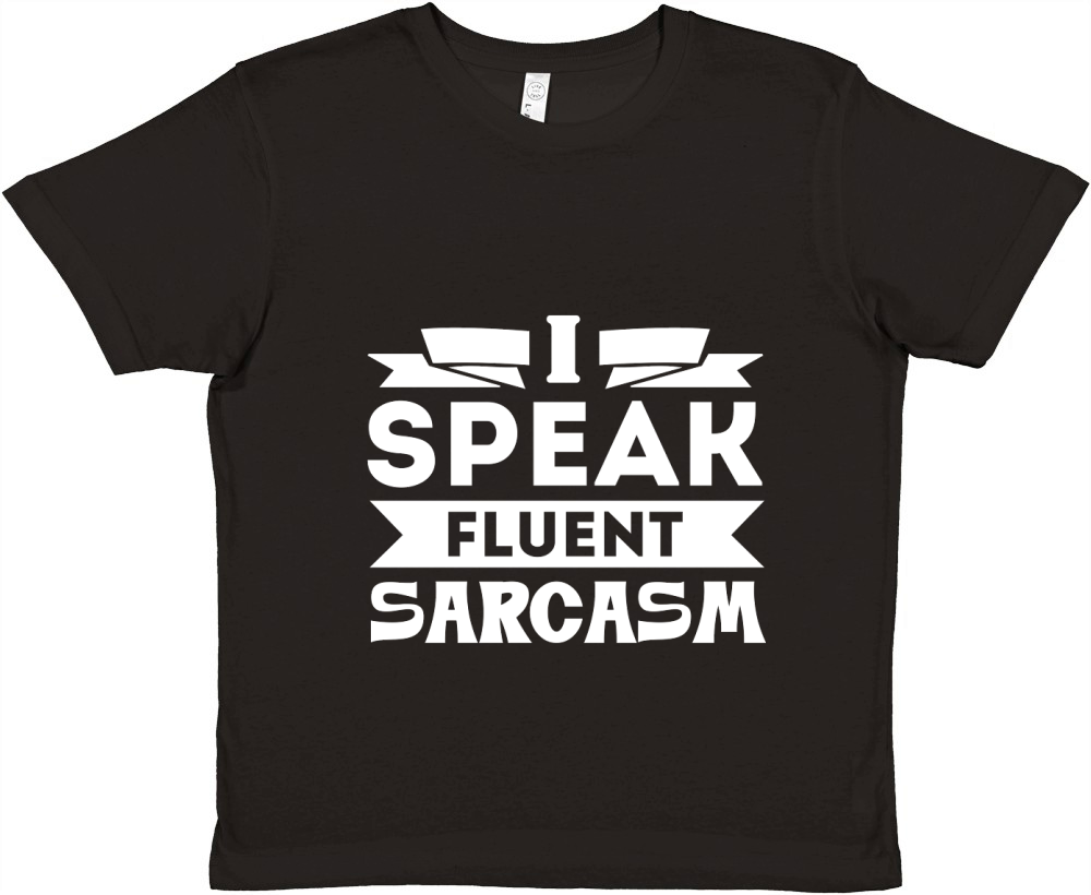 I Speak Fluent Sarcasm Premium Kids Crewneck T-shirt