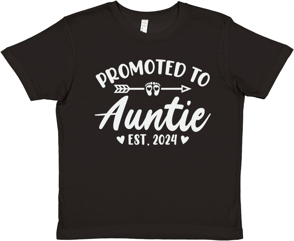 Promoted to Auntie Est 2024 Premium Kids Crewneck T-shirt