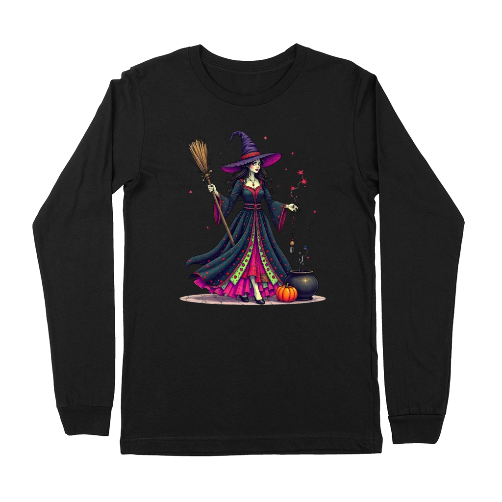 Beautiful Witch Halloween Premium Long Sleeve