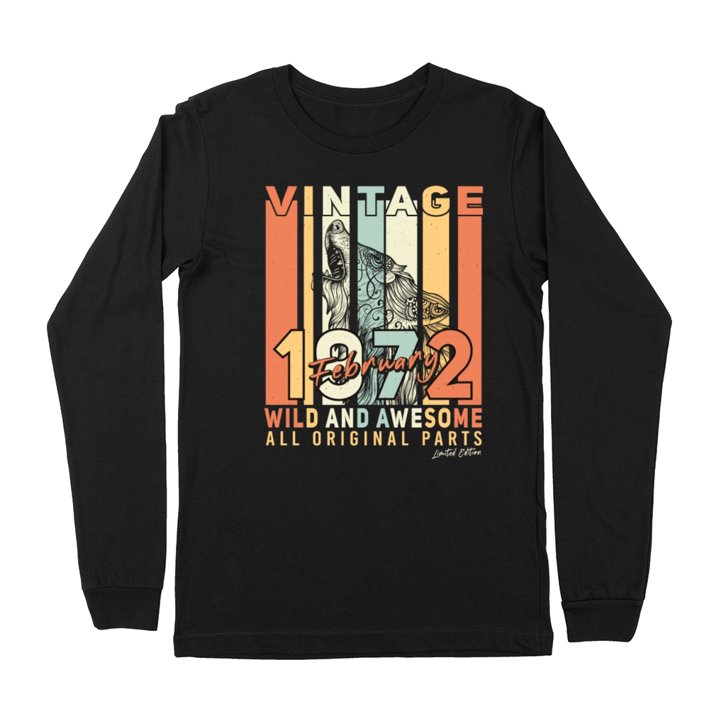 February 1972 Vintage Original Premium Long Sleeve