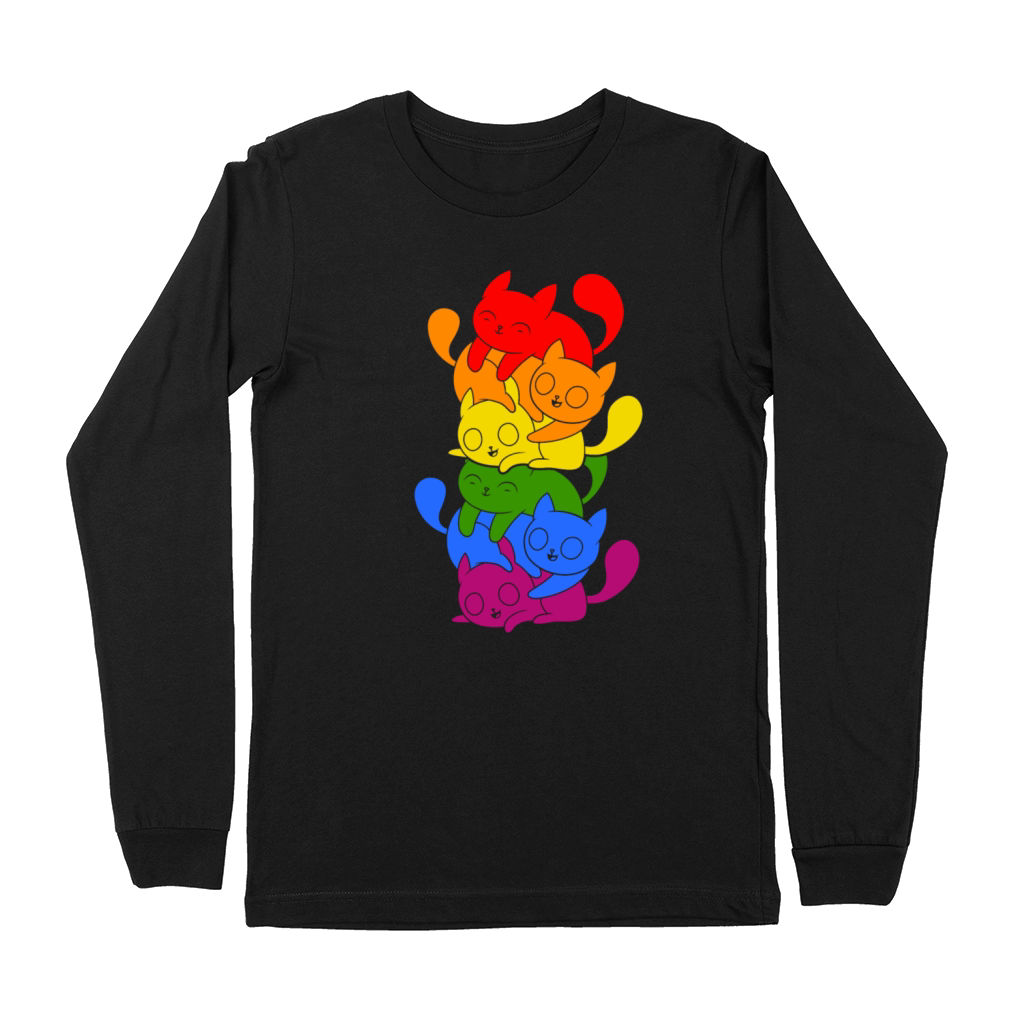 LGBT Color Cat Lesbian Gay LGBTQ Pride Transgender Premium Long Sleeve